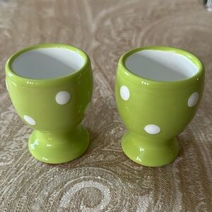 City to Cottage Polka Dot Egg Cups, set of 2